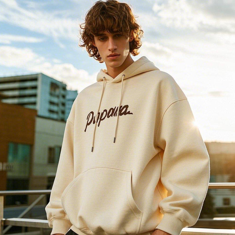 High Quality Heavyweight Puff Printing Distressed Hoodie Unisex Custom Logo Oversize Men Print Men's Hoodies & Sweatshirts - Image 3