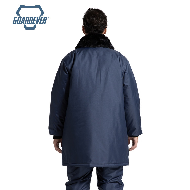 GUARDEVER Navy Blue Quilted Cold Storage Cold Room Work Freezer Jacket - Image 3