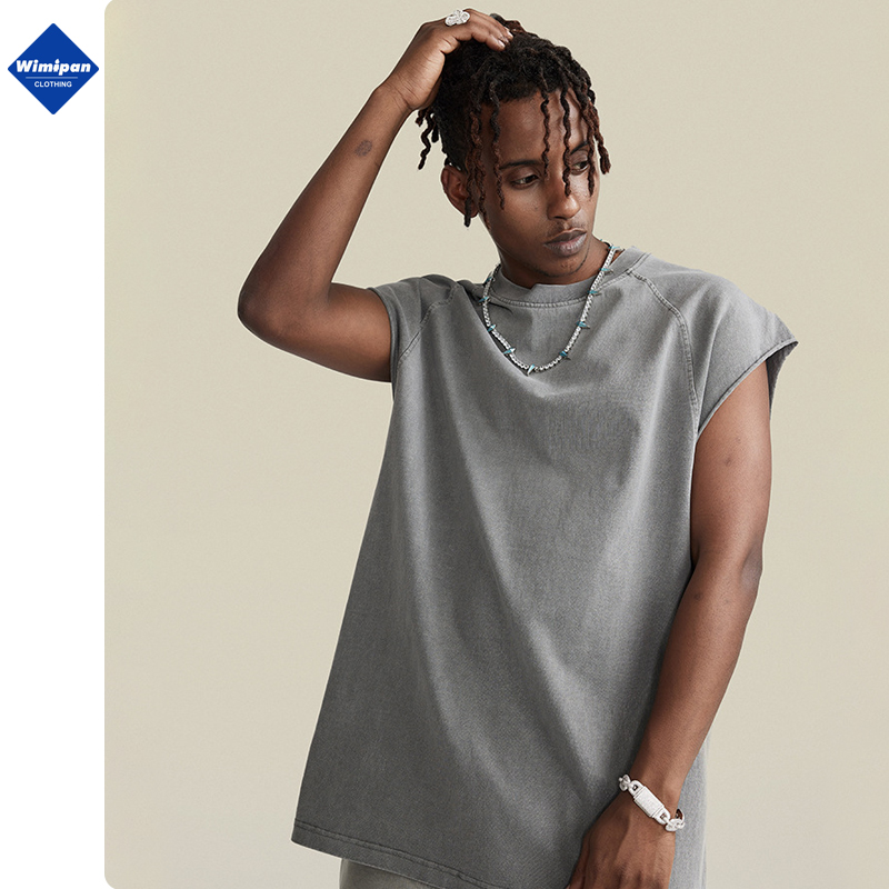 High Quality Tank Top T-shirt Vest for Men Oversized Custom Tank Top T Shirts Sleeveless T Shirt - Image 5