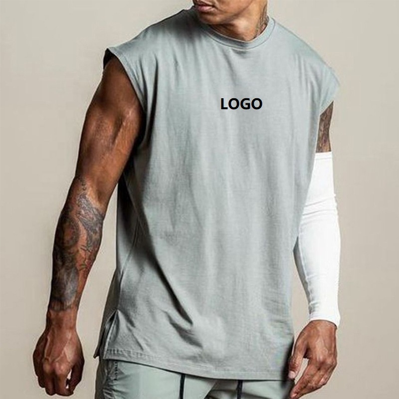 Training Vest Custom Logo Polyester Breathable Sleeveless Fitness Workout Gym Clothing Sport Fitness Gym T Shirt