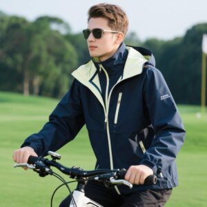 H44c726156d204102877d4e1561f21478t High Collar Windproof Cycling Bike Jacket Warm Lined Golf Coat Anti-UV Sun Protection Rainproof Snowboard Coat