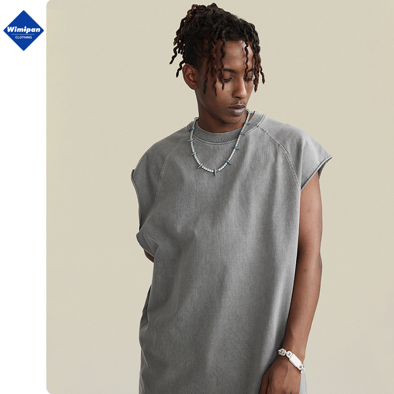 High Quality Tank Top T-shirt Vest for Men Oversized Custom Tank Top T Shirts Sleeveless T Shirt - Image 4