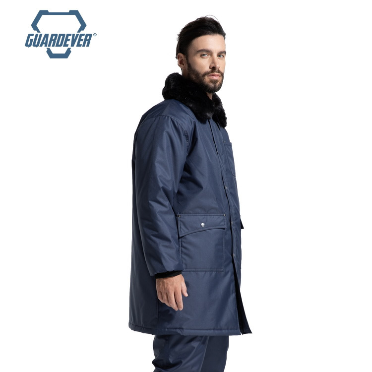 GUARDEVER Navy Blue Quilted Cold Storage Cold Room Work Freezer Jacket