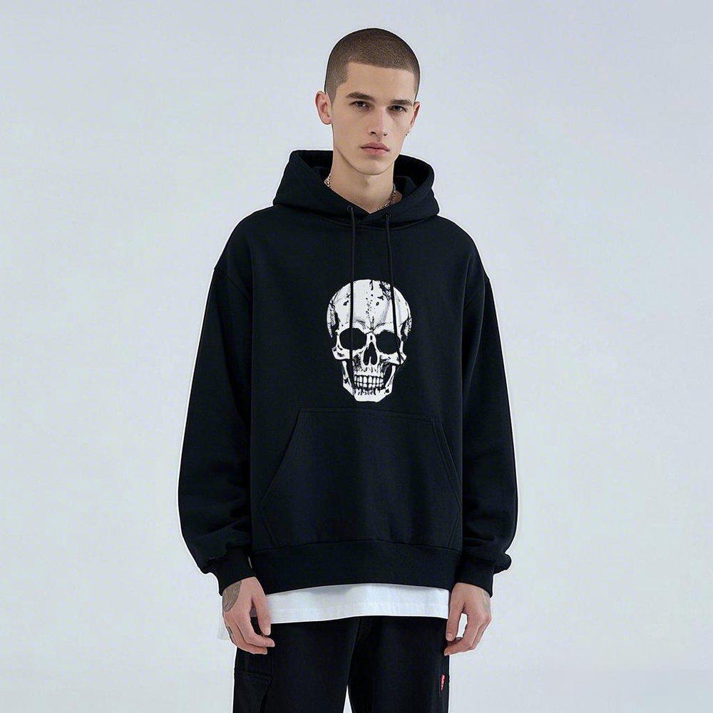 420 Gsm Heavyweight Puff Printing Hoodie Custom Oversize Men French Terry Winter Plain Blank Embroidery Hoodies - Image 2
