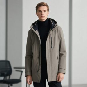 Hbe11e0f75afe469db7db9677988028e2n Thickened Cotton Business Travel Jacket All-Season Stretch Fit Office Commuting Casual Daily Wear Coat