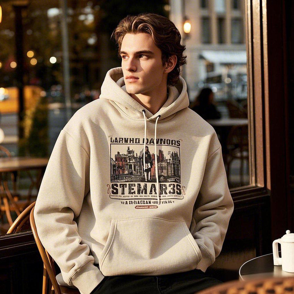 High Quality Heavyweight Puff Printing Distressed Hoodie Unisex Custom Logo Oversize Men Print Men's Hoodies & Sweatshirts