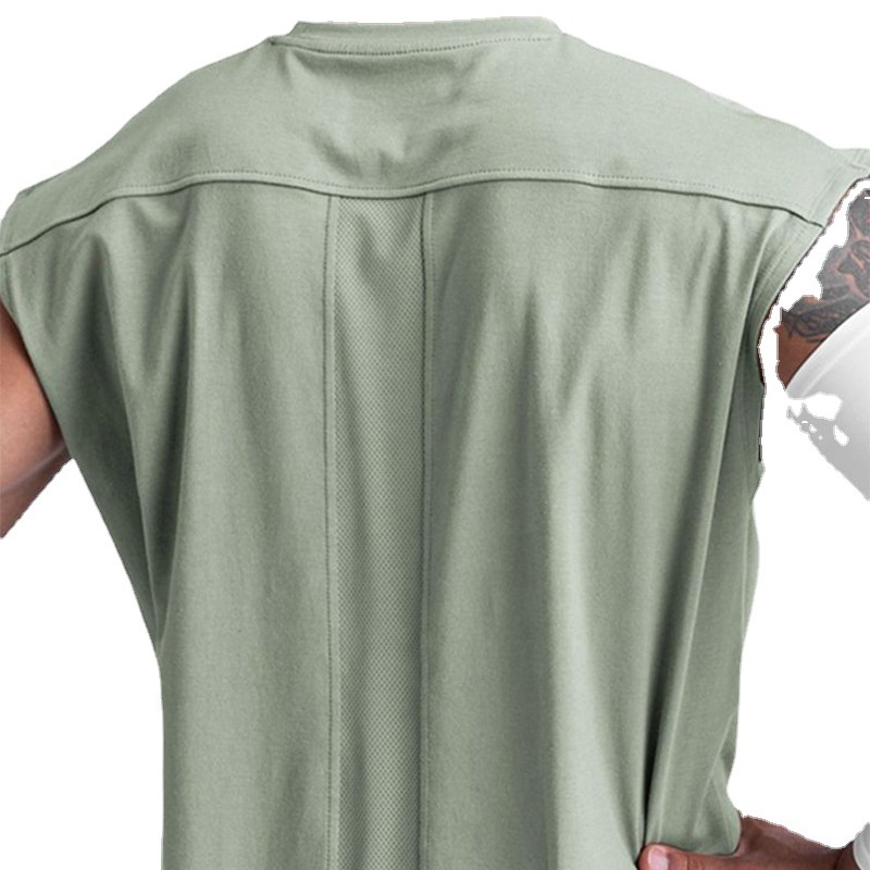 Training Vest Custom Logo Polyester Breathable Sleeveless Fitness Workout Gym Clothing Sport Fitness Gym T Shirt - Image 4