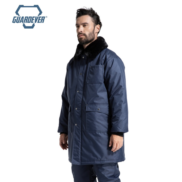 GUARDEVER Navy Blue Quilted Cold Storage Cold Room Work Freezer Jacket - Image 5