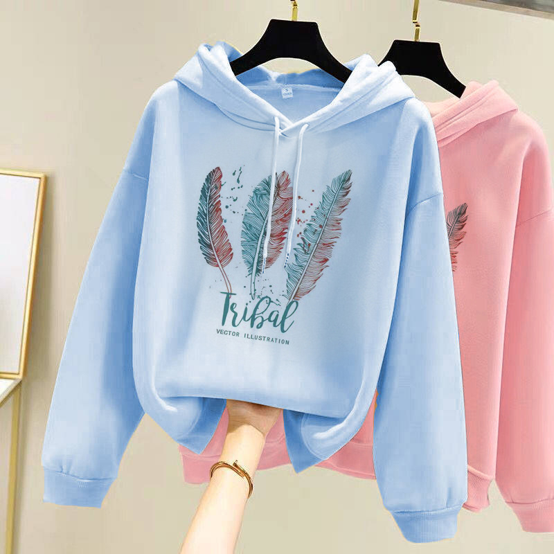 Women's Casual Long Sleeve Hoodies Sweatshirts Trendy Drawstring Hooded Pullover Tops for Spring Autumn Winter - Image 4