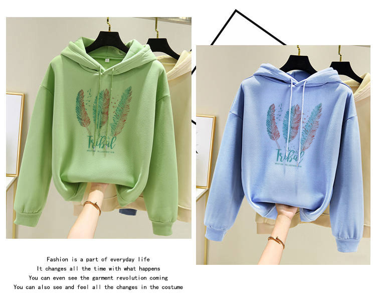 Women's Casual Long Sleeve Hoodies Sweatshirts Trendy Drawstring Hooded Pullover Tops for Spring Autumn Winter - Image 6