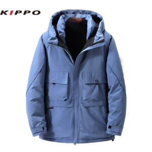 download (46) Large Size Casual Winter Sports Jacket Solid Color Hooded Parka With Pockets Woven Softshell Outerwear Warm Padded Coat