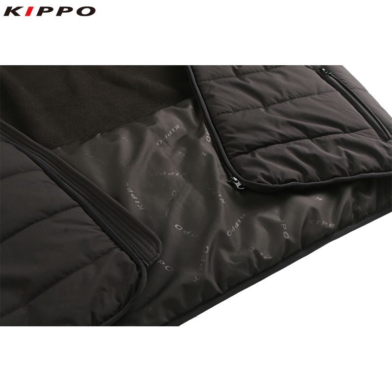Custom Men's Casual Winter Jacket Stand Collar Kippo Padded Fleece Sports Coat Zipper Closure Patchwork Design for Outdoor Wear - Image 5